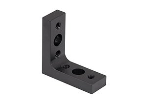 Angle Support Bracket Black Anodized Custom Aluminium CNC Milling Machining 