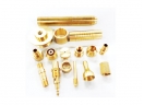 Hardware Fittings - Brass part screw nut bolt stud joint nozzle pins sleeve coupling fastener, brass pipe fittings parts, brass shaft product, brass machined parts, DGHY-0054