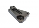 Machine parts - Black anodized aluminum alloy auto parts, angle support bracket; custom aluminium block cnc milling steel block;  aluminum machining mounting plate, DGHY-0063