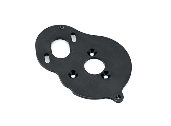 Machine parts - Black anodized aluminum alloy auto parts, angle support bracket; custom aluminium block cnc milling steel block;  aluminum machining mounting plate, DGHY-0063