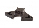 Machine parts - Black anodized aluminum alloy auto parts, angle support bracket; custom aluminium block cnc milling steel block;  aluminum machining mounting plate, DGHY-0063