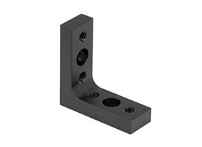 Black anodized aluminum alloy auto parts, angle support bracket; custom aluminium block cnc milling s